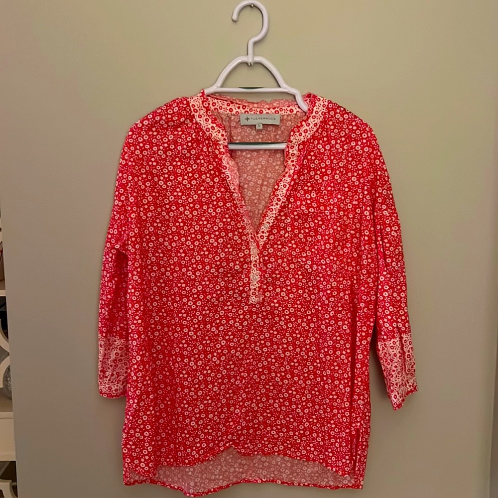 Tuckernuck 3/4 sleeve floral top